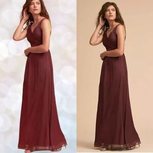 NWT BHLDN Anthropologie Angie Burgundy Dress Sz L